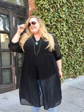TORRID SHEER SHIRTDRESS